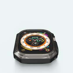 Чехол-бампер с тонированными вставками (Translucent Black) от Dux Ducis для часов Apple Watch Ultra 1, 2 и 3, 49MM, Tamo Series Case