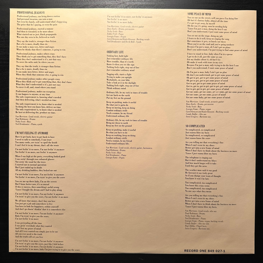 Van Morrison - Hymns To The Silence 2LP (Голландия 1991г.)