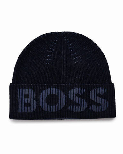 шапка lamichetto BOSS BLACK - темно-синий(50475939)