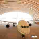 Пневмокаркасный ангар «Полёт» авиационный 25×20×15 м — из ПВХ для самолетов