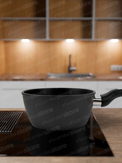 Ковш 1,2 л. из литого алюминия Kamille КМ 4419 (16 см) со сверхпрочным антипригарным покрытием ILAG