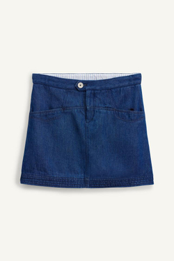 ZARA ДЖИНСОВАЯ ЮБКА, ТЕМНО-СИНИЙ