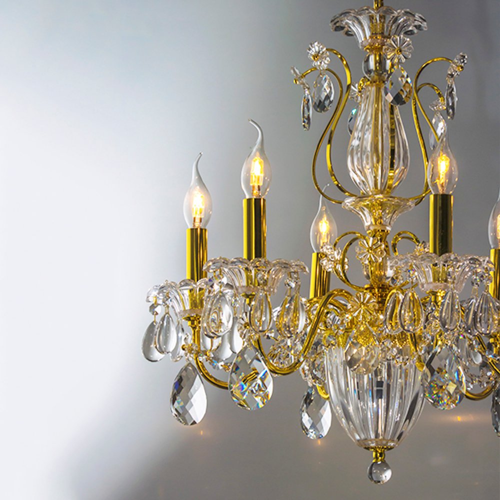 790062 Люстра SCHON 6x60W E14 ЗОЛОТО