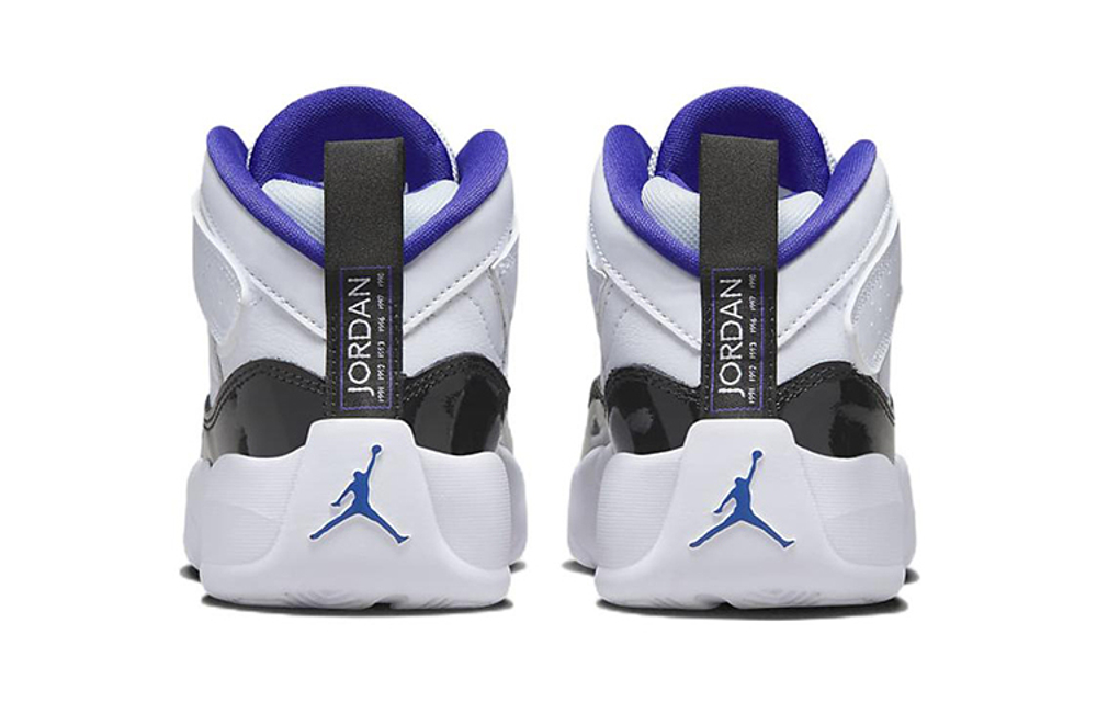 Middle-aged children Jordan Jumpman Two Trey retro shock absorption, non-slip, wear-resistant middle-help children's basketball shoes white