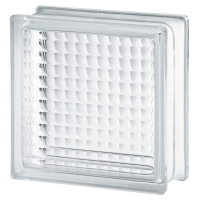 Стеклоблок бесцветный Сетка  Vitrablok 19х19х8