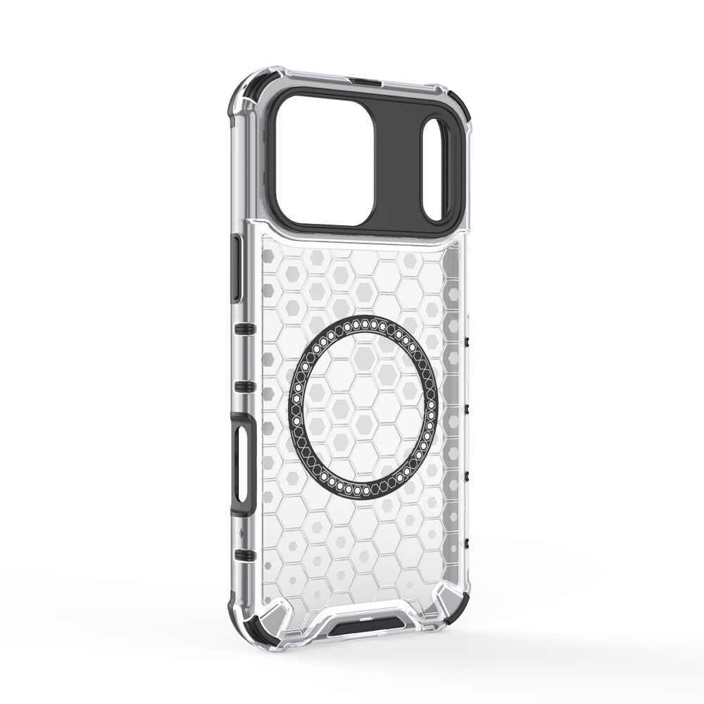 Прозрачный чехол Honeycomb Magnetic Case для iPhone 17 Pro Max