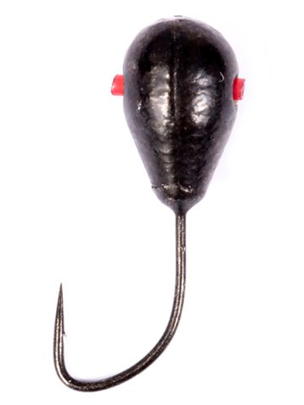 Мормышка вольфрамовая  Lucky John КАПЛЯ с отверстием и кембриком 050/B