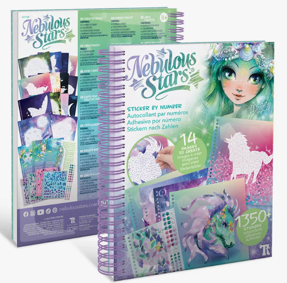 Детский набор аппликаций наклейками по номерам сирия , марка Marinia "Nebulous Stars"
