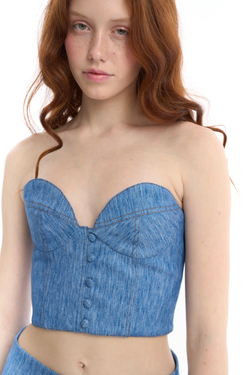 Топ-бюстье из денима
