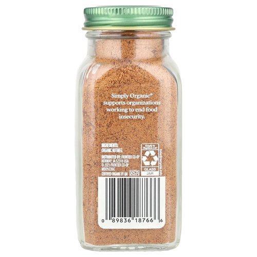 Simply Organic, Молотый мускатный орех, 65 г (2,30 унции)