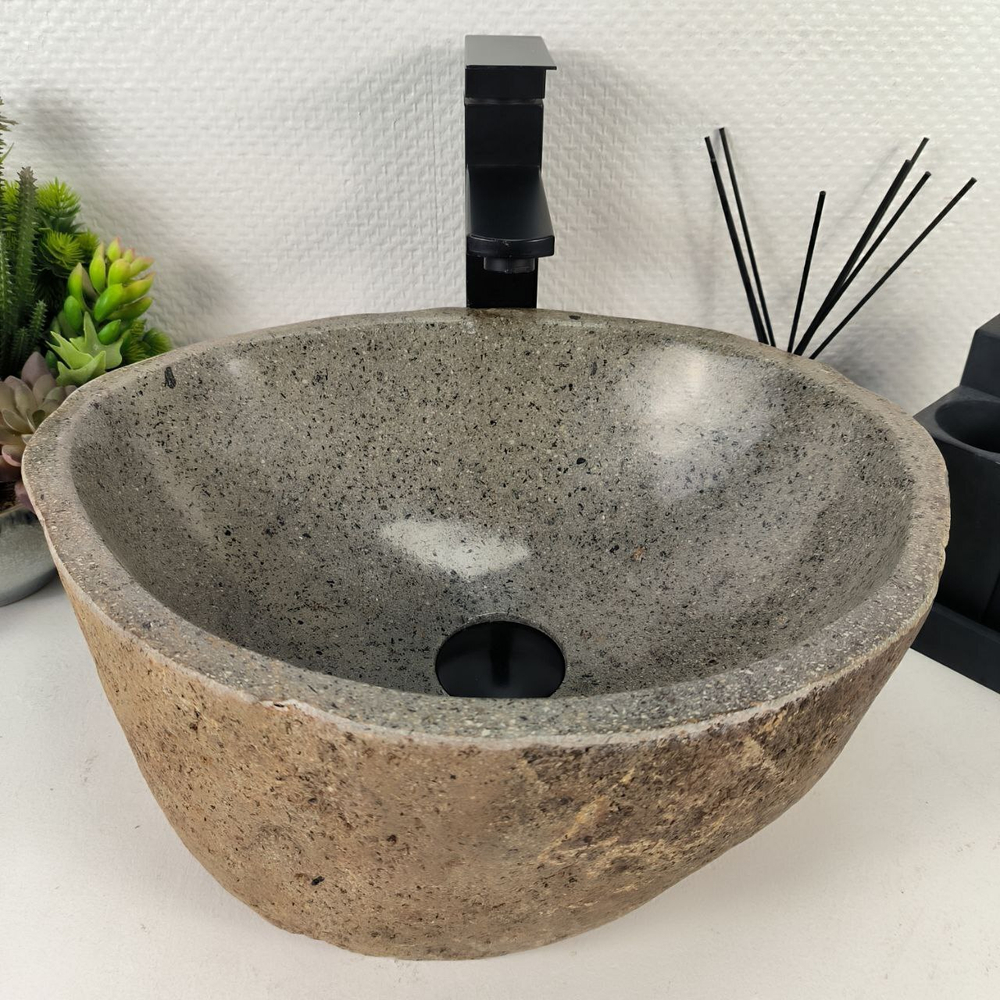 Раковина из речного камня RS-64939 42*34*15 0856