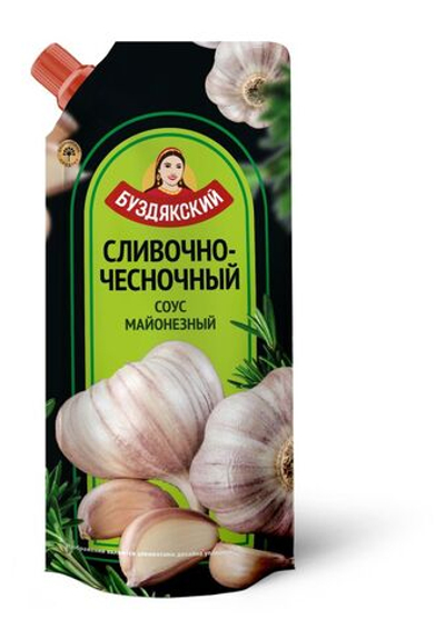 Буздякский Соус майонезн. Слив.- чесночный 190 гр/24 д/п