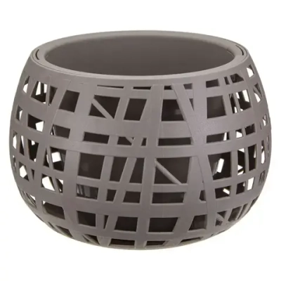 Кашпо ХАОС D290мм 4л с вставкой французcкий серый (комплект 4 шт)