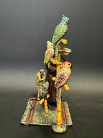 Бронзовая скульптура в стиле Венской бронзы «Дрессировщик попугаев»