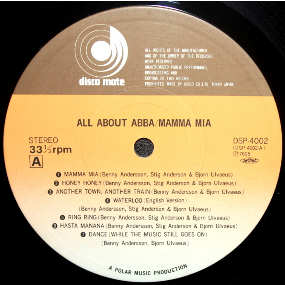 ABBA / All About ABBA (Mamma Mia) (LP)