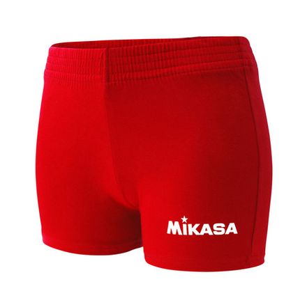 Шорты тренир. жен. MIKASA MT165-04-2XL, р.2XL, 92% хлопок, 8% эластан, красный