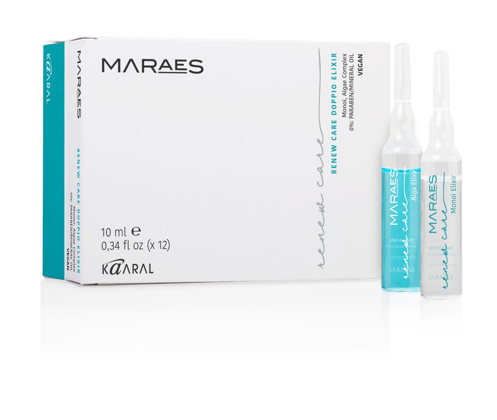 Лосьон в ампулах KAARAL Maraes Renew Care Doppio Elixir &quot;восстанавливающий эликсир&quot; для тусклых и поврежденных волос - 12*10 мл. (упаковка)