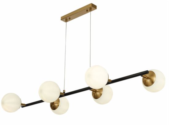 74542/6 ANTIQUE BRASS+BLACK (1) Люстра (RL)