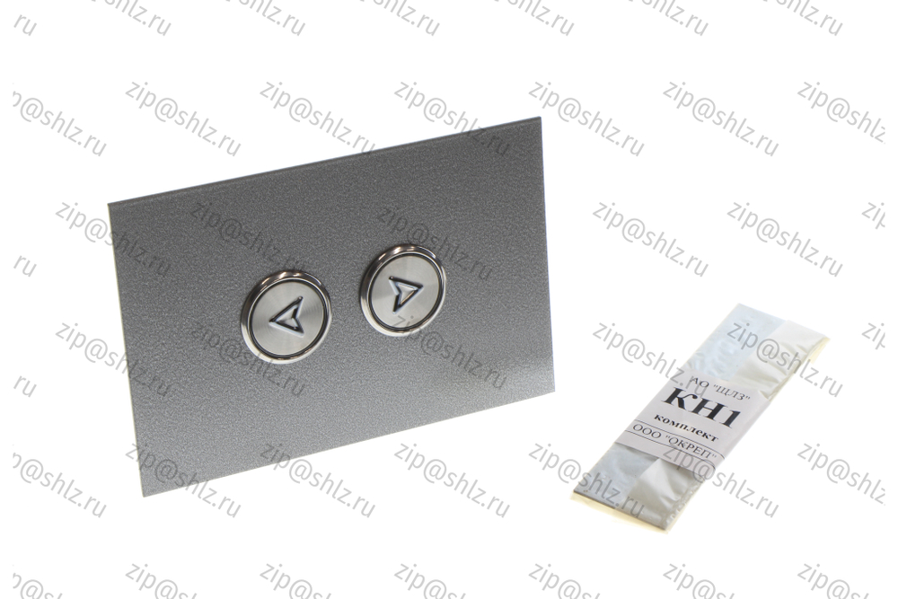 Пост вызывной врезной двухкнопочный в сборе, красная подсветка, крашеный RAL9022, ПЛВ14И-К1Т0200ЩУ3, 0502.12.00.200С-02