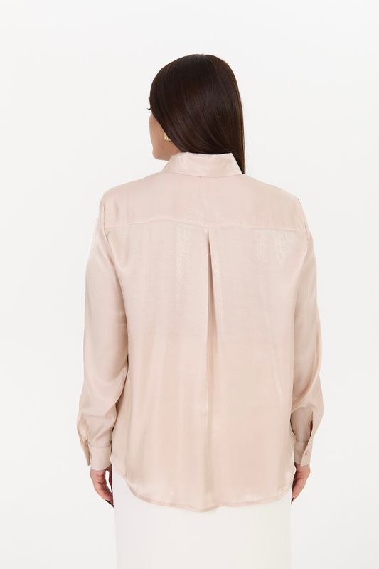 Блузка из вискозы, пудровый