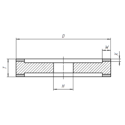 Заточной алмазный круг 9А3 (150*10/3*32)