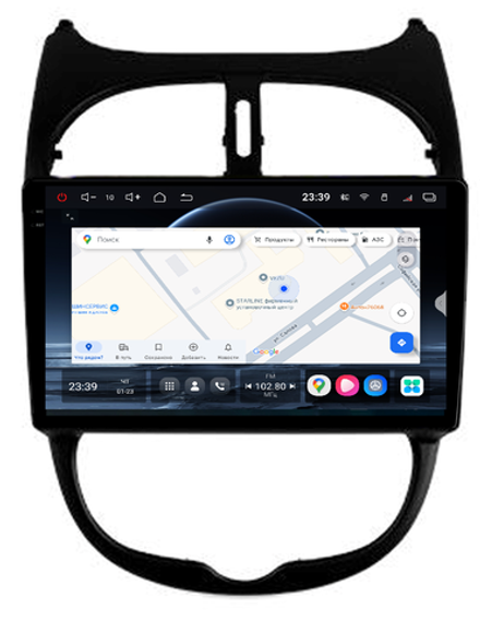 Магнитола для Peugeot 206 1998-2012 - Redpower 85409 PRO/PROmax ТОП звук, 2K QLED, Android 14, CarPlay, 4G SIM-слот