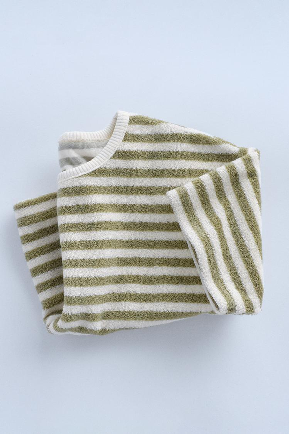 ZARA ФУТБОЛКА В ПОЛОСКУ — TIMELESZ, ЖЕЛТОВАТО-БЕЛЫЙ