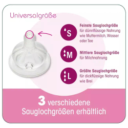 Соска силиконовая для бутылочки NiP с широким горлышком 2 шт. размер M  с 0 месяцев