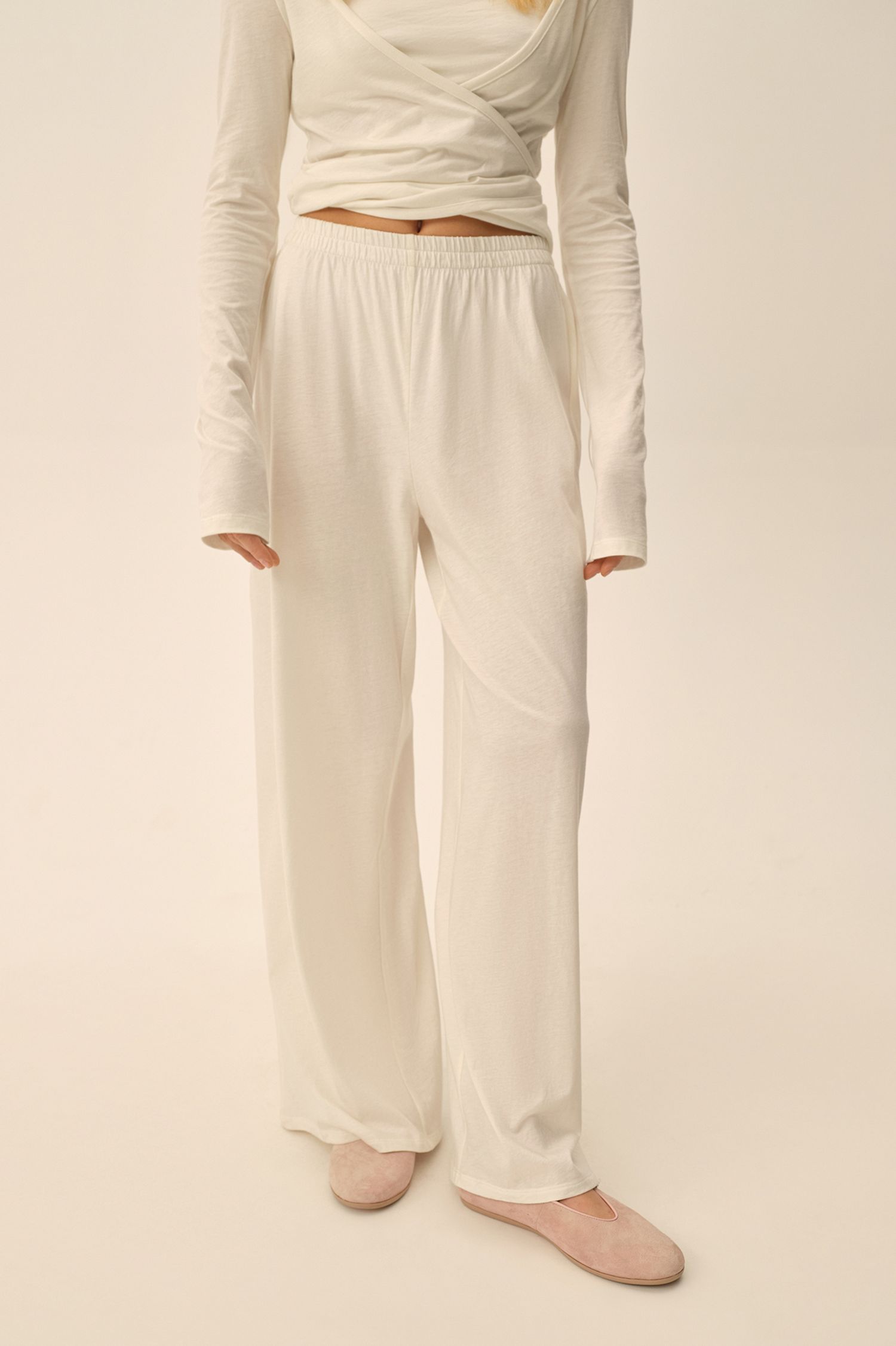 Брюки трикотажные (Ballet princess), молочные