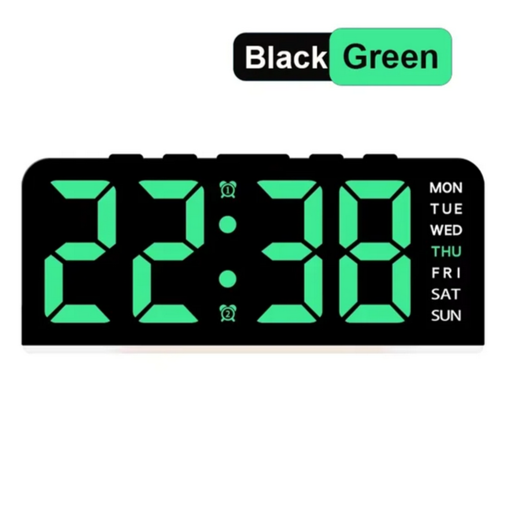 Часы-будильник настольные LED GH9001 черный корпус