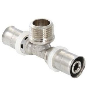 Пресс-тройники VALTEC VTm.233.N с НР наружной резьбой