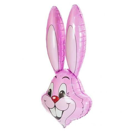 Шар (35""/89 см) Фигура, Заяц, Розовый, 1 шт. Е3