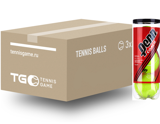 Теннисные мячи Penn Coach Red Label 3B (короб 36 мячей), арт. 524306