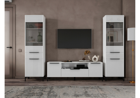 Готовая гостиная Woodville Иадама белый, белый глянец  7