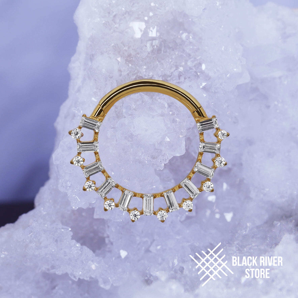 Кликер Bloom Crystal PVD Yellow 1.2мм