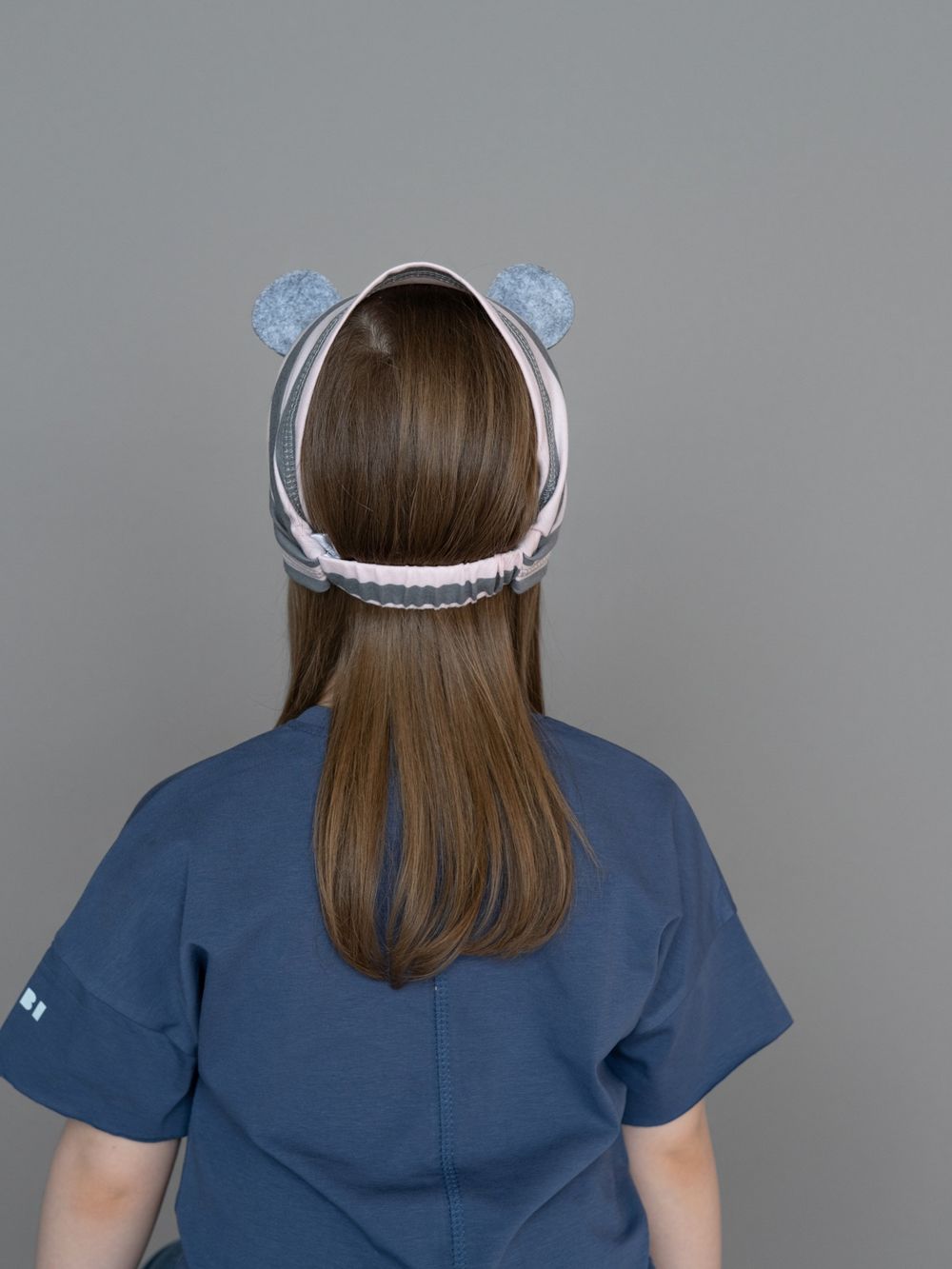 Косынка трикотажная ТЕДДИ (Розовый, серый мел)