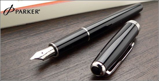 Перьевая ручка Parker Sonnet F530, цвет: LaqBlack СT, перо: F, перо: золото 18К, S0808810