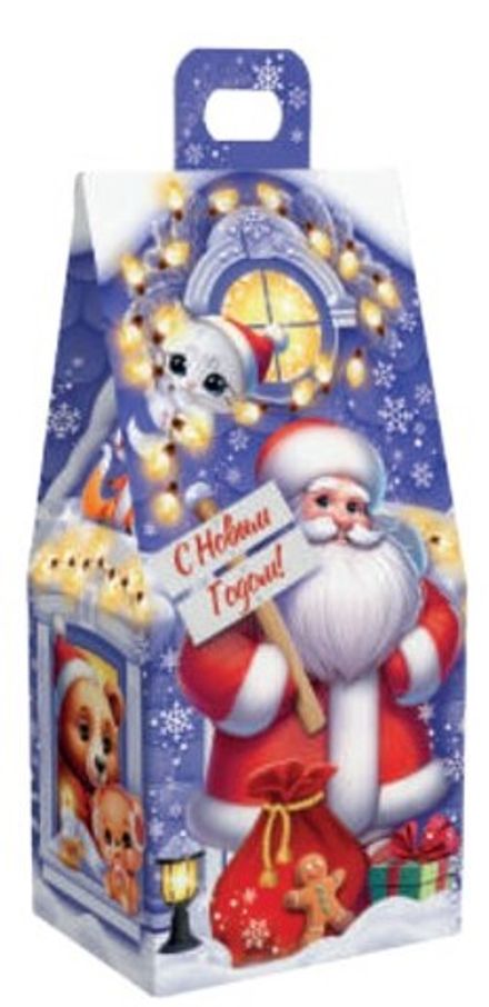 Подарочная коробка для конфет "Чудо-Терем" 400гр (1/250шт)