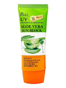 Ekel Aloe Vera Sun Block, 70ml Солнцезащитный крем для лица и тела с алое вера