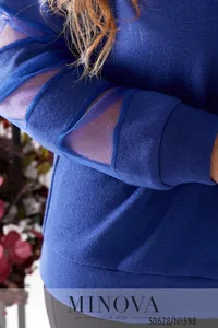 Свитер 598-синий Minova