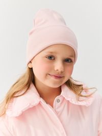 Шапка трикотажная двухслойная "Дымчатая роза"