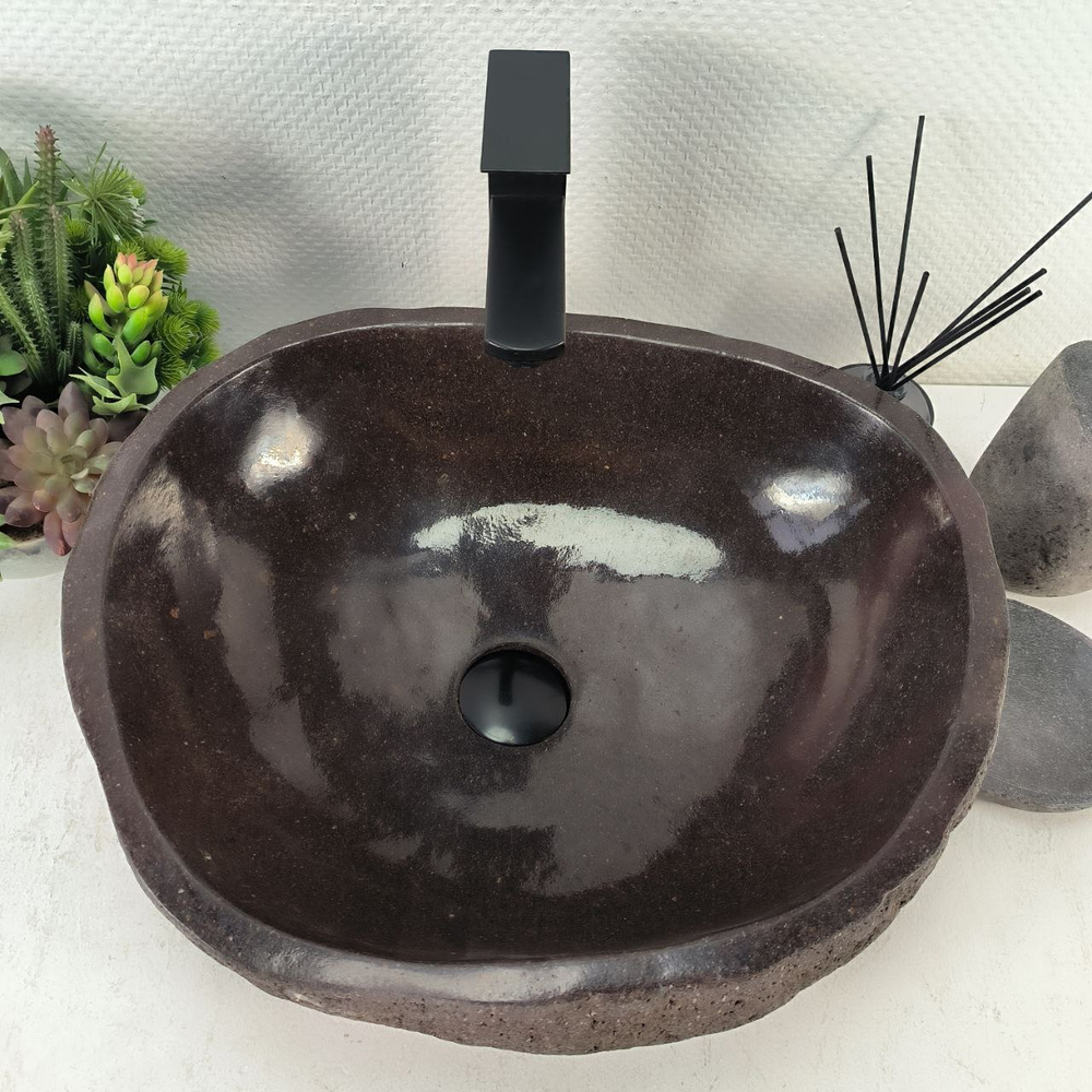 Раковина из речного камня RS-65111 49*40*15 0857