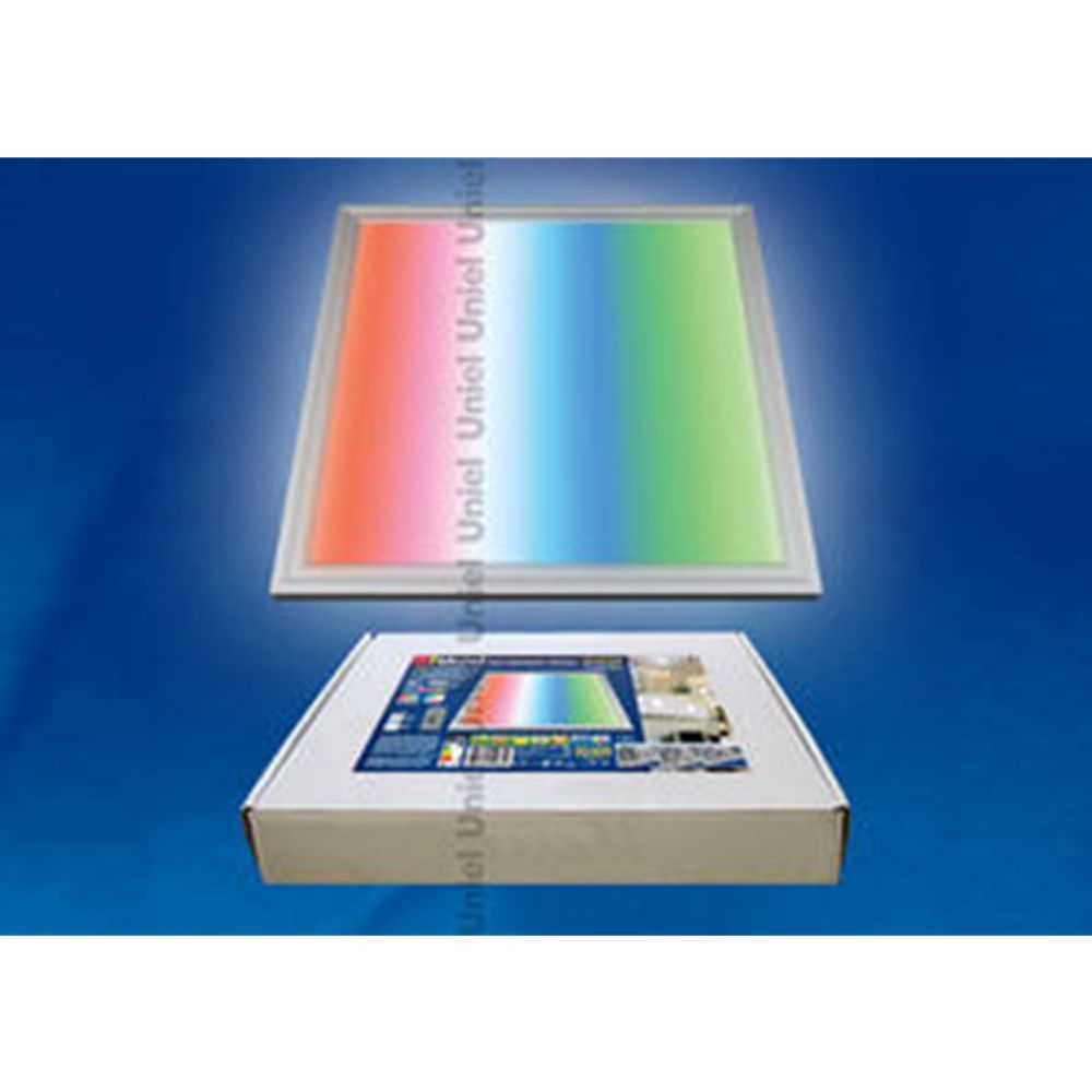 ULP-6060-36/RGB/RC SILVER Светильник светодиодный потолочный «Uniel». Ультратонкий. Размер 600*600mm. Цвет серебро. Цвет свечения — мультиколор. Димми