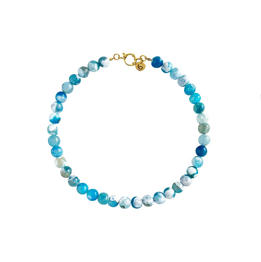 Колье Flame Sky из бусин камня