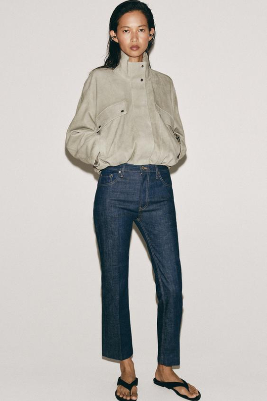 ZARA ДЖИНСЫ BOOTCUT СО СРЕДНЕЙ ПОСАДКОЙ — ZW COLLECTION, ВЫЦВЕТШИЙ СИНИЙ