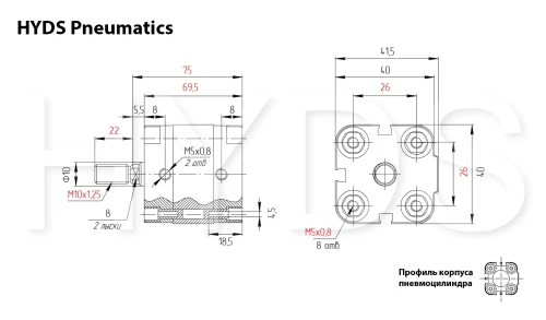 ADVU-25-30-A-P-A Пневмоцилиндр