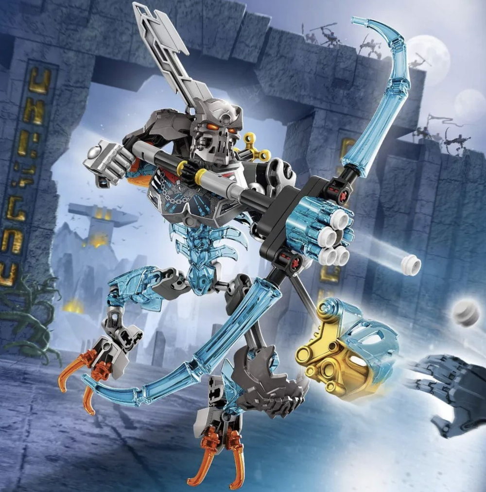 Конструктор 710-3 «Skull Basher», фигурка воина-биониклы