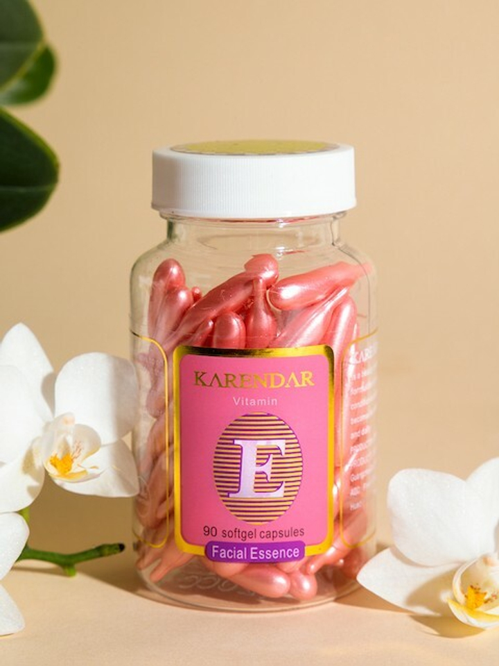 Эссенция для лица Karendar Витамин Е Алоэ Вера Интенсивное увлажнение 90 капсул (pink color)