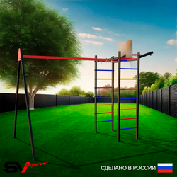 Уличный спортивно-игровой комплекс Sv Sport У3121КП1 (Подвесы на подш/Щит баскет/Кронш бокс)