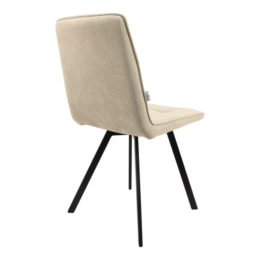 Стул "Ромул" (арт. 318). велюр Бренди В03 бежевый, ножки черные